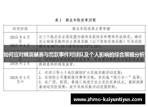 如何应对魏震禁赛与罚款事件对球队及个人影响的综合策略分析