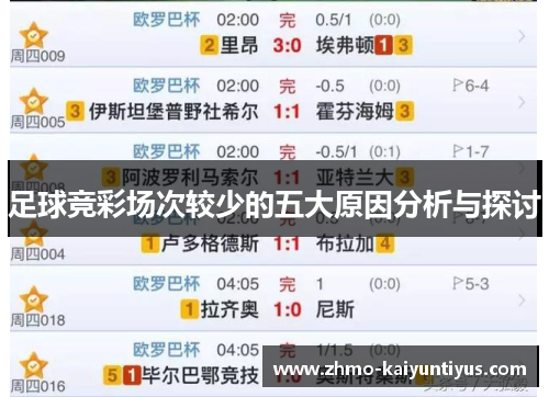 足球竞彩场次较少的五大原因分析与探讨 足球竞彩场次较少的五大原因分析与探讨
